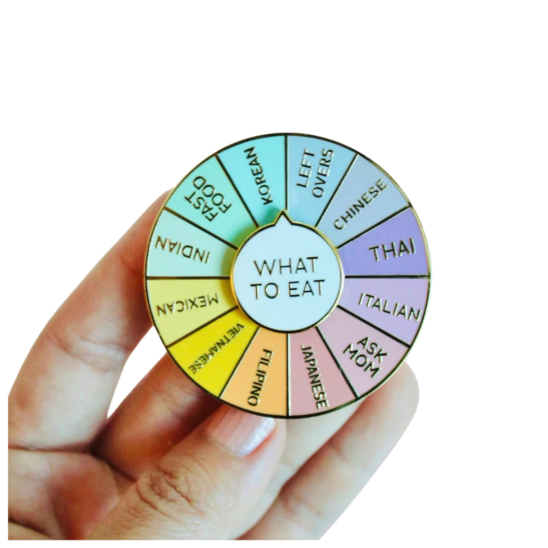 What To Eat Enamel Pin V2