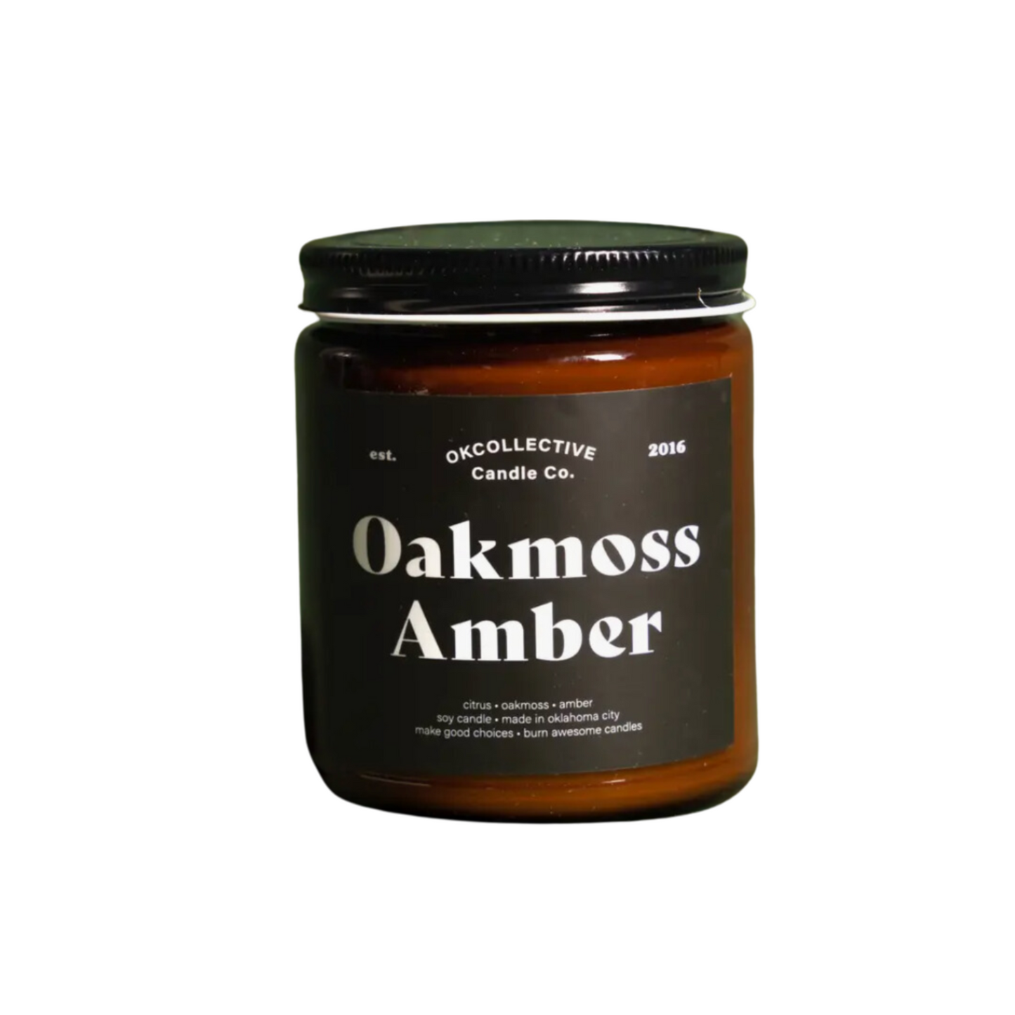 Oakmoss Amber 8oz Soy Candle