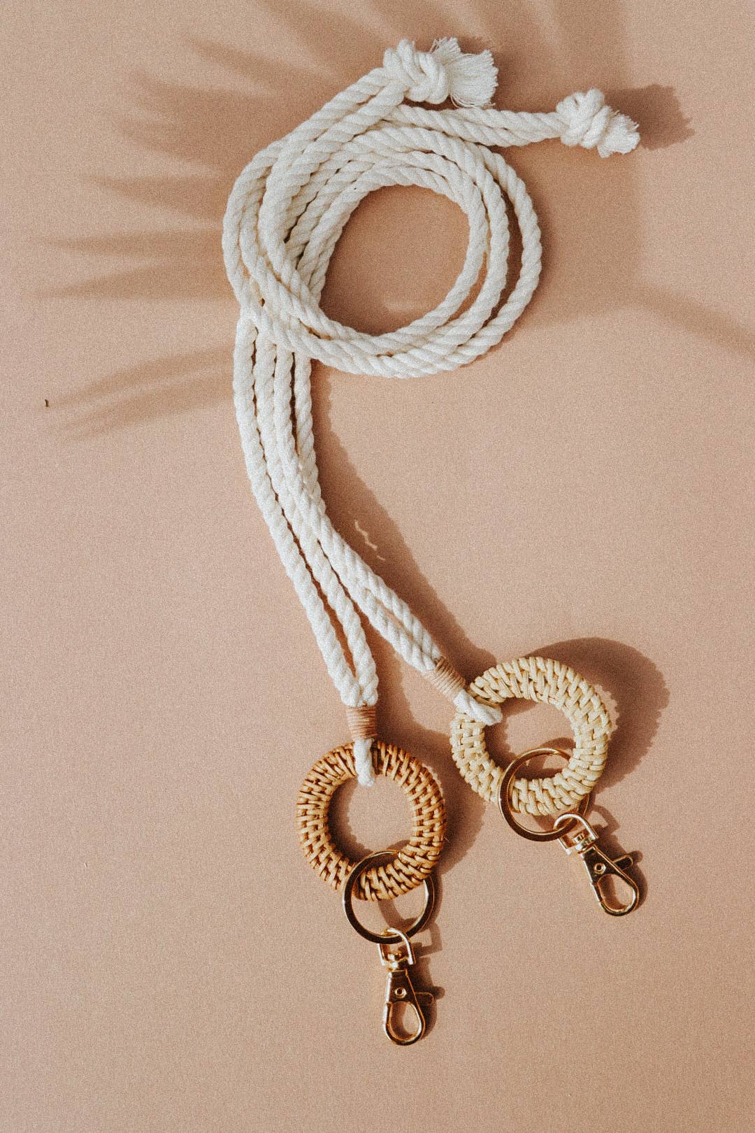 Rattan Keychain Lanyards - Macrame Lanyard - Boho Lanyard