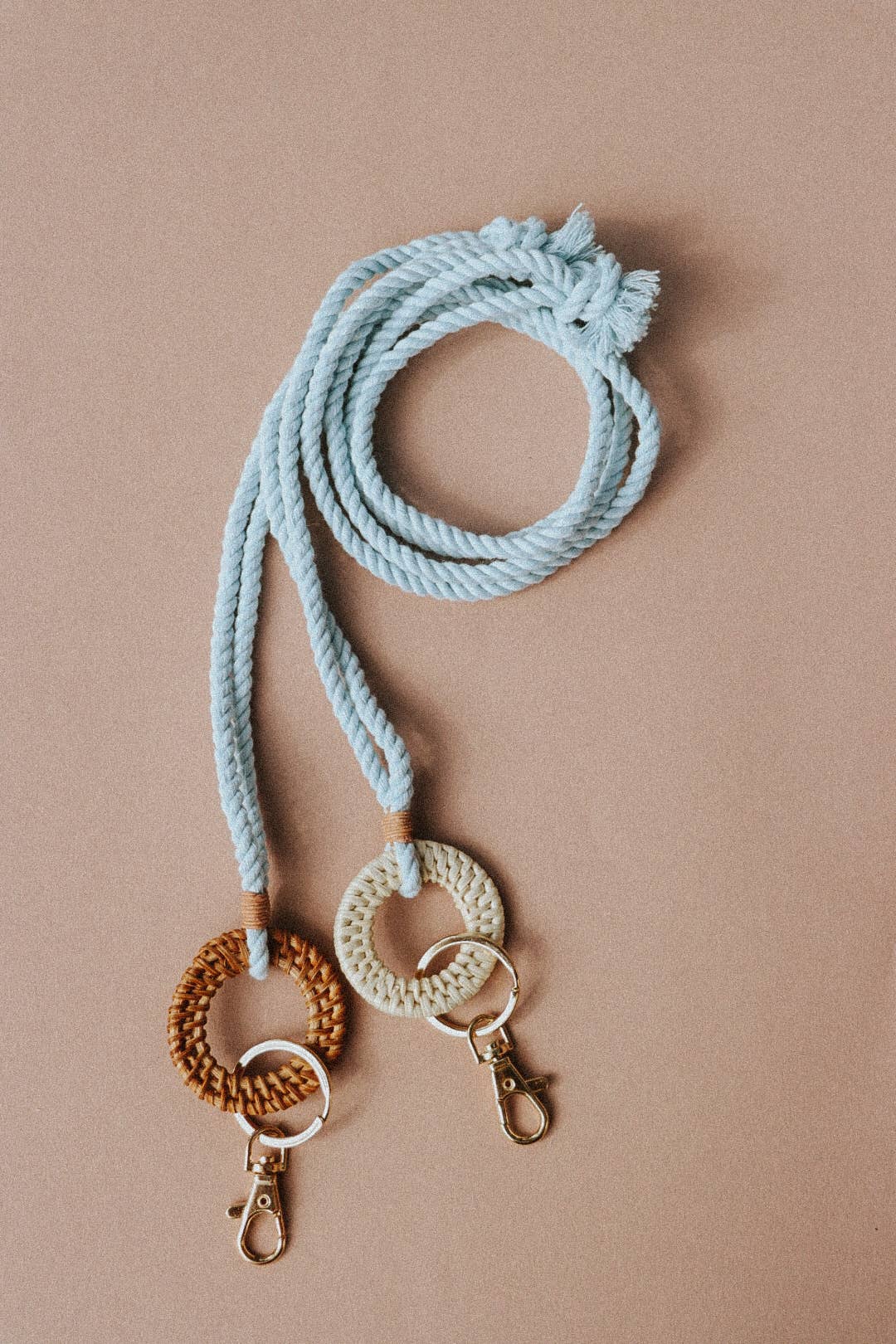 Rattan Keychain Lanyards - Macrame Lanyard - Boho Lanyard