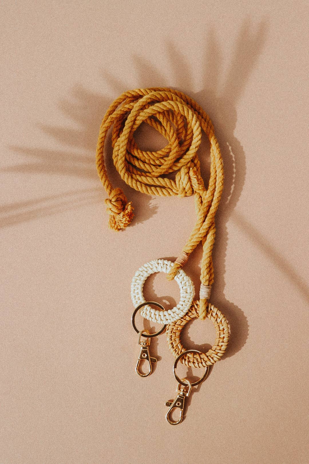 Rattan Keychain Lanyards - Macrame Lanyard - Boho Lanyard