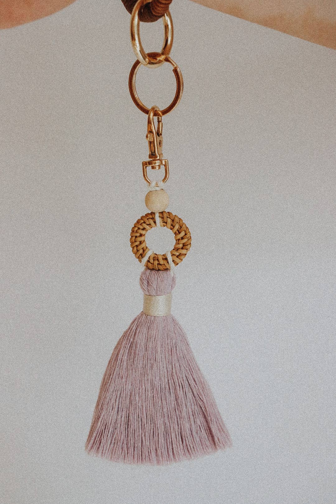Rattan Essential Oil Keychain Diffuser - Tassel Keychain