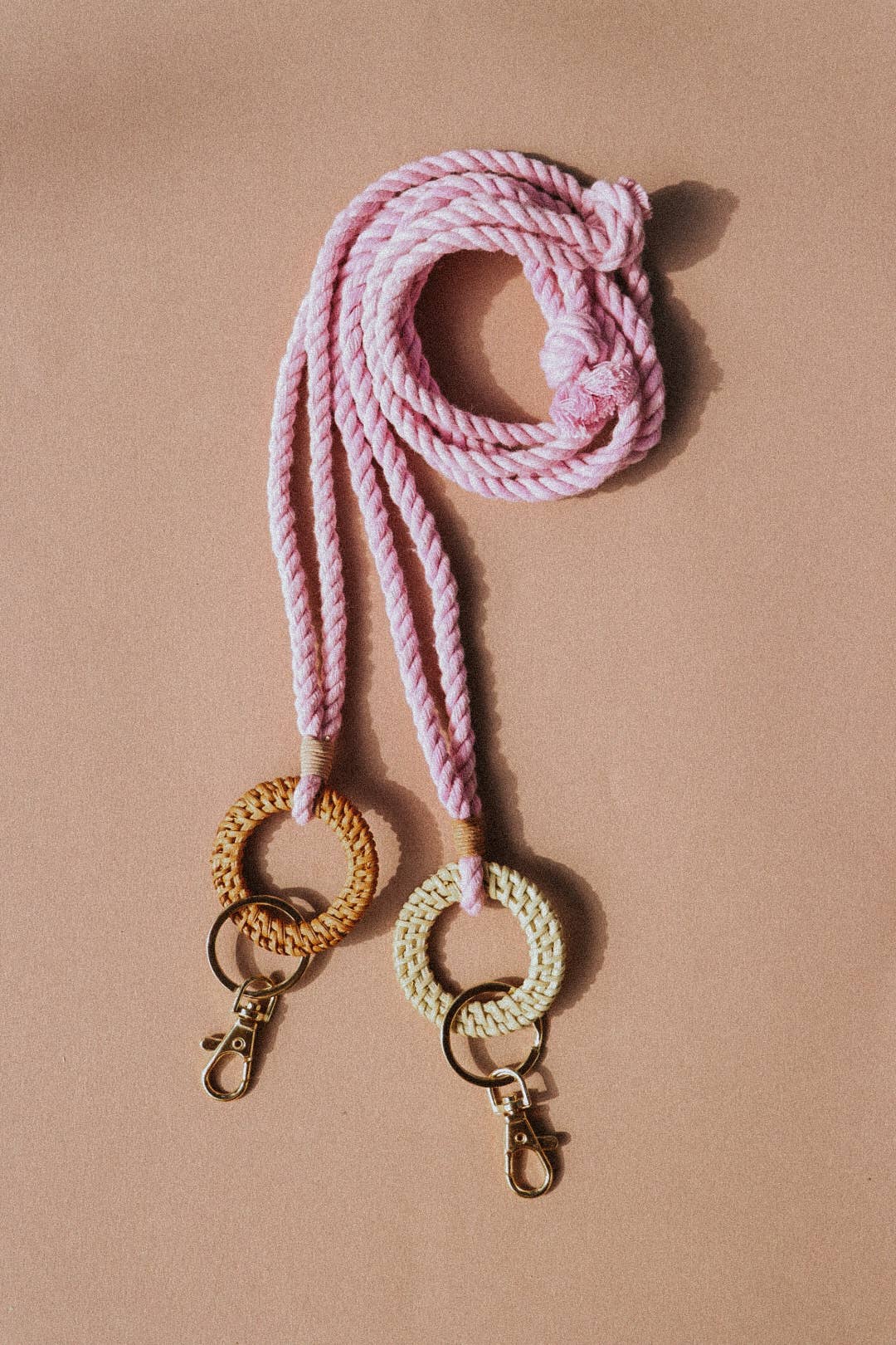 Rattan Keychain Lanyards - Macrame Lanyard - Boho Lanyard