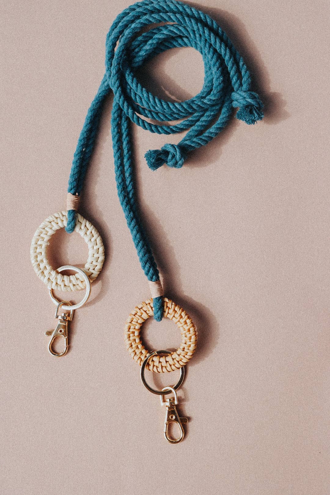 Rattan Keychain Lanyards - Macrame Lanyard - Boho Lanyard