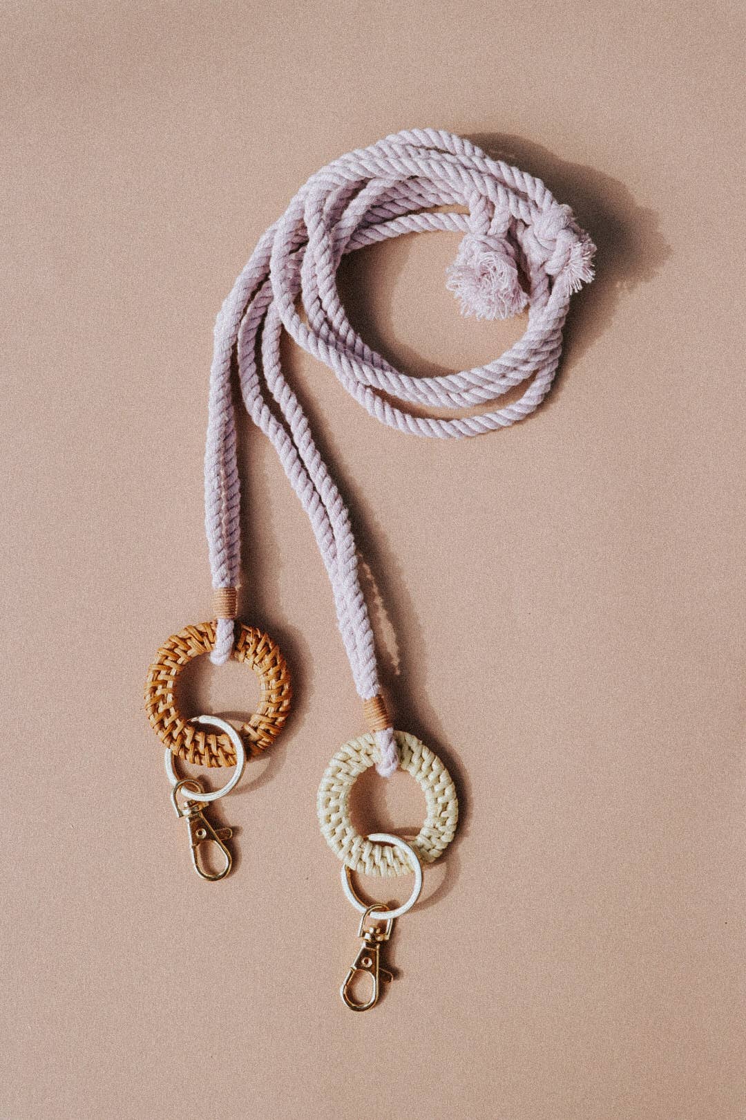 Rattan Keychain Lanyards - Macrame Lanyard - Boho Lanyard