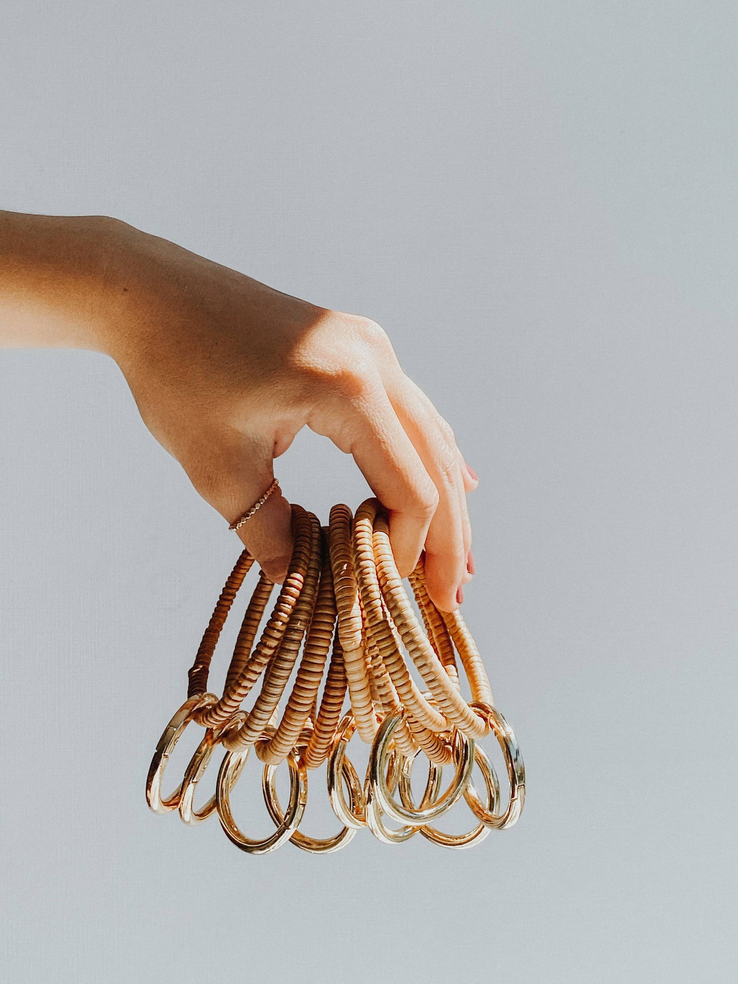 Rattan Keychain Bangle | Boho Keys Arm Bangle