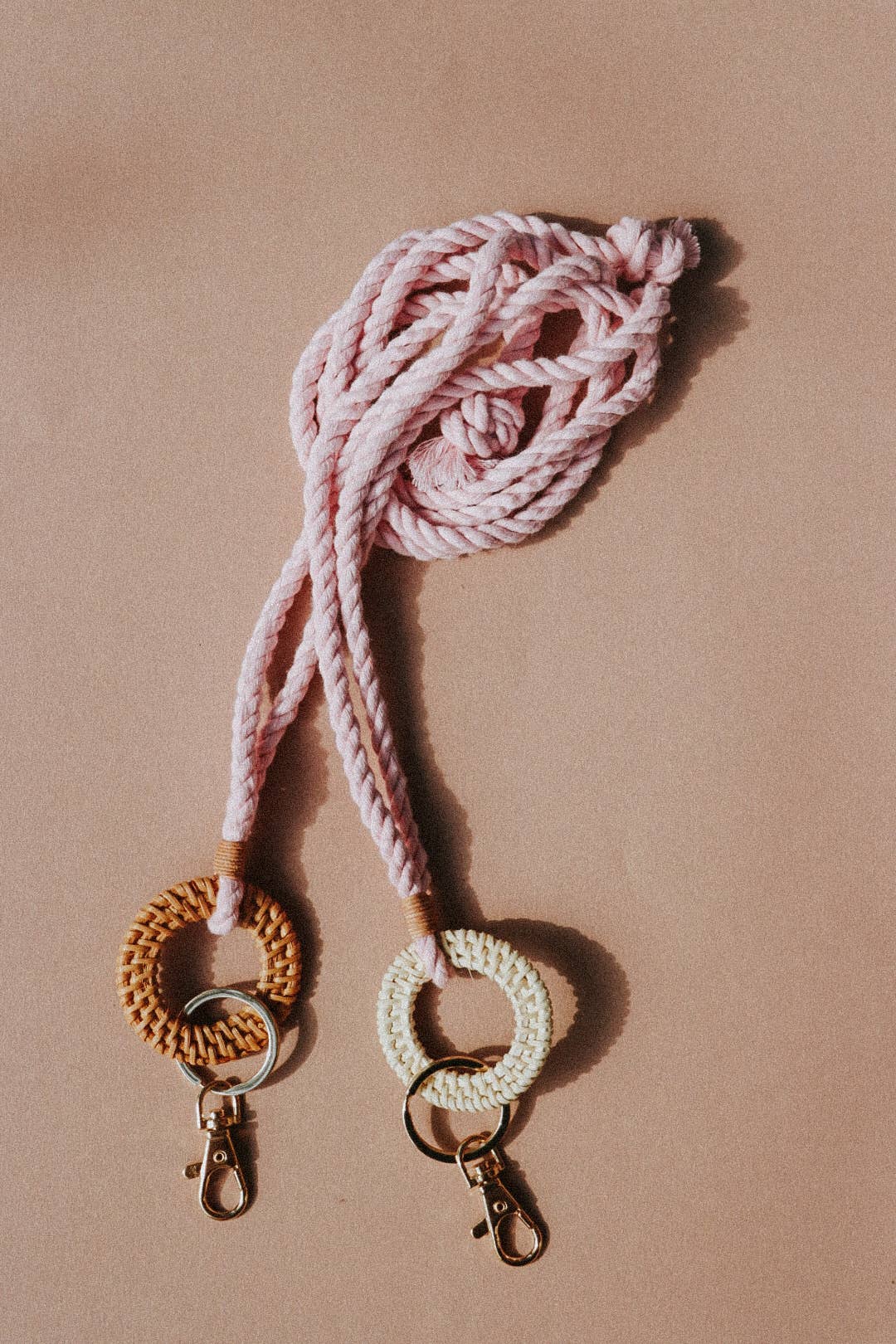 Rattan Keychain Lanyards - Macrame Lanyard - Boho Lanyard