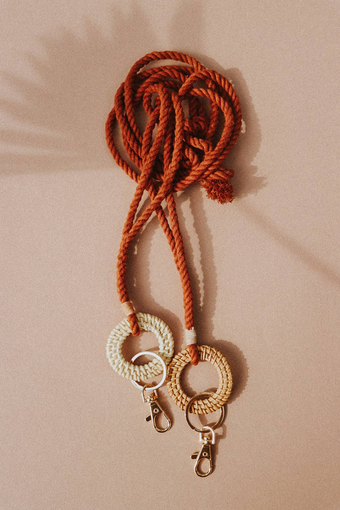 Rattan Keychain Lanyards - Macrame Lanyard - Boho Lanyard