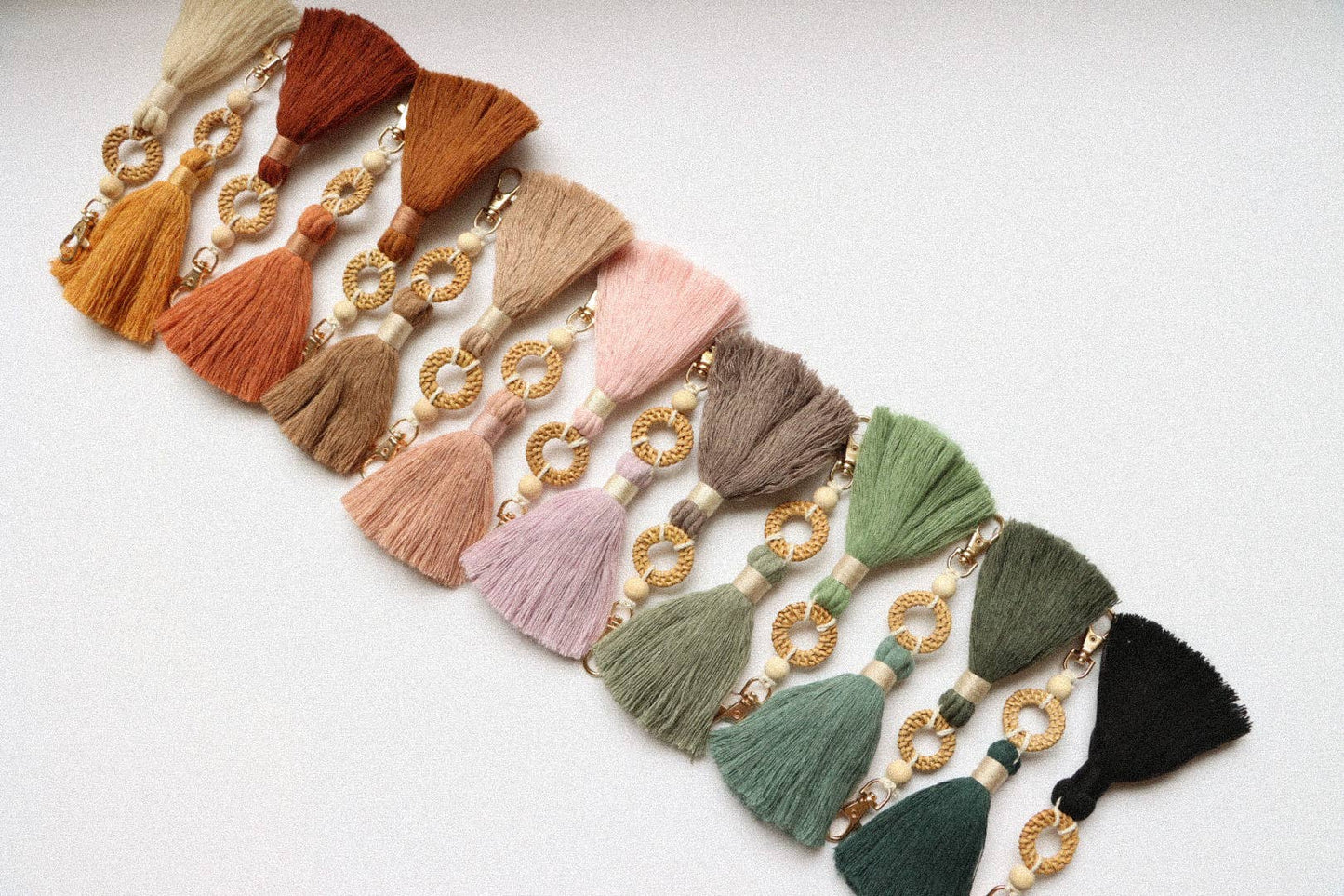 Rattan Essential Oil Keychain Diffuser - Tassel Keychain