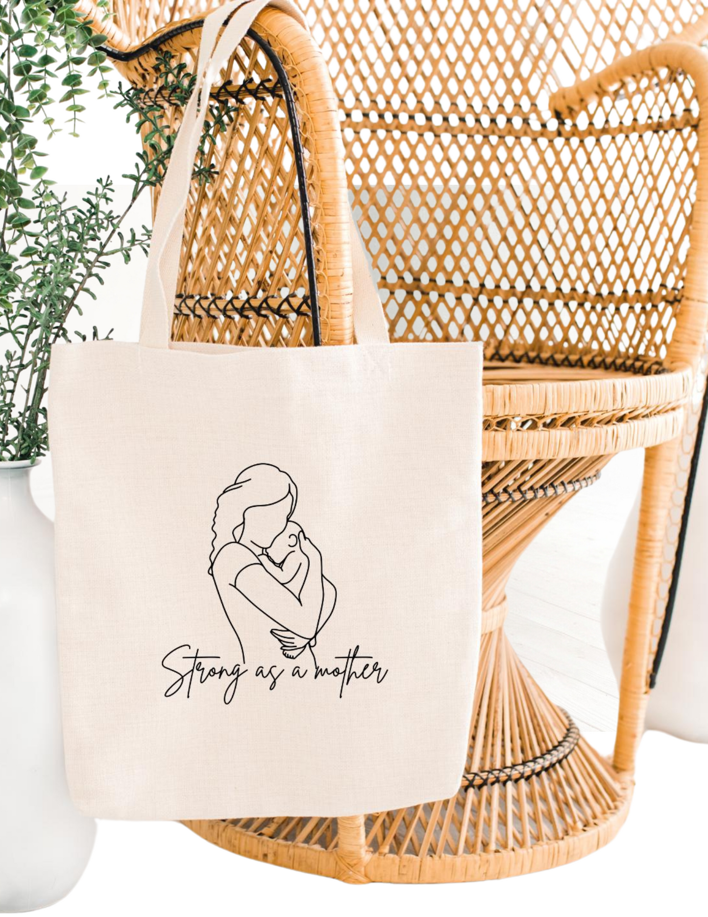 Strong as a mother tote bag