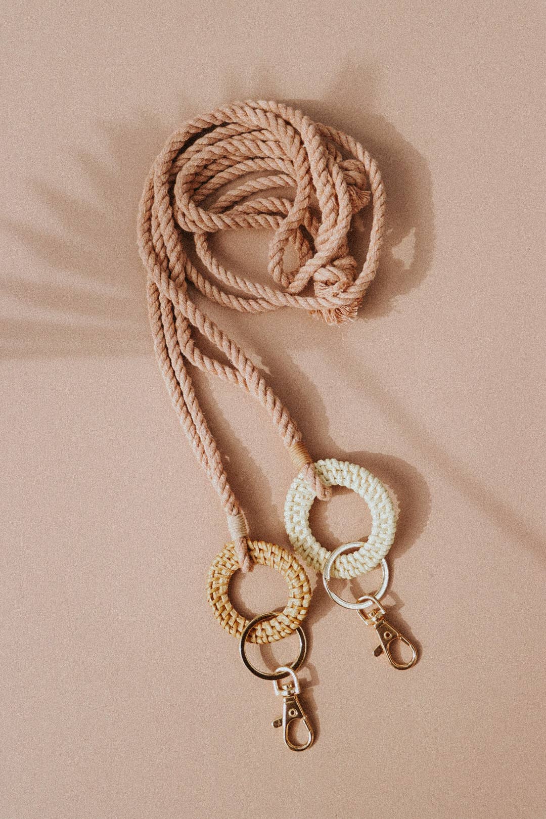 Rattan Keychain Lanyards - Macrame Lanyard - Boho Lanyard