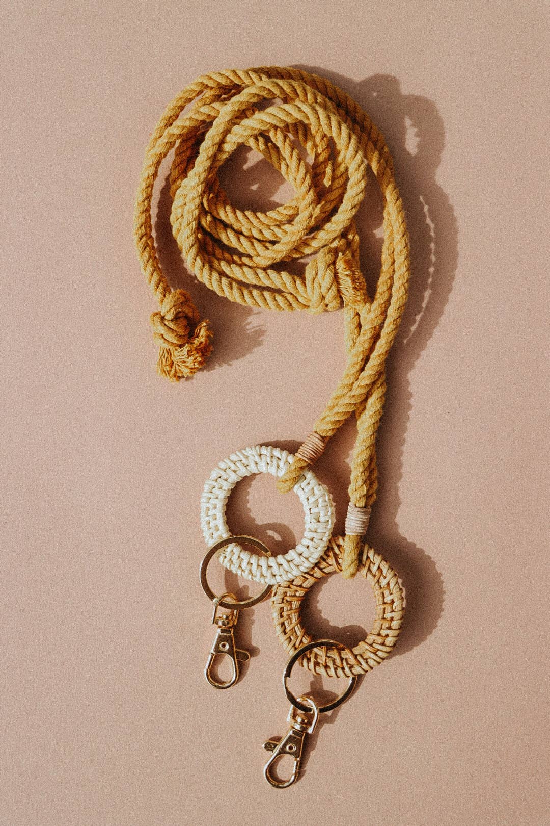 Rattan Keychain Lanyards - Macrame Lanyard - Boho Lanyard