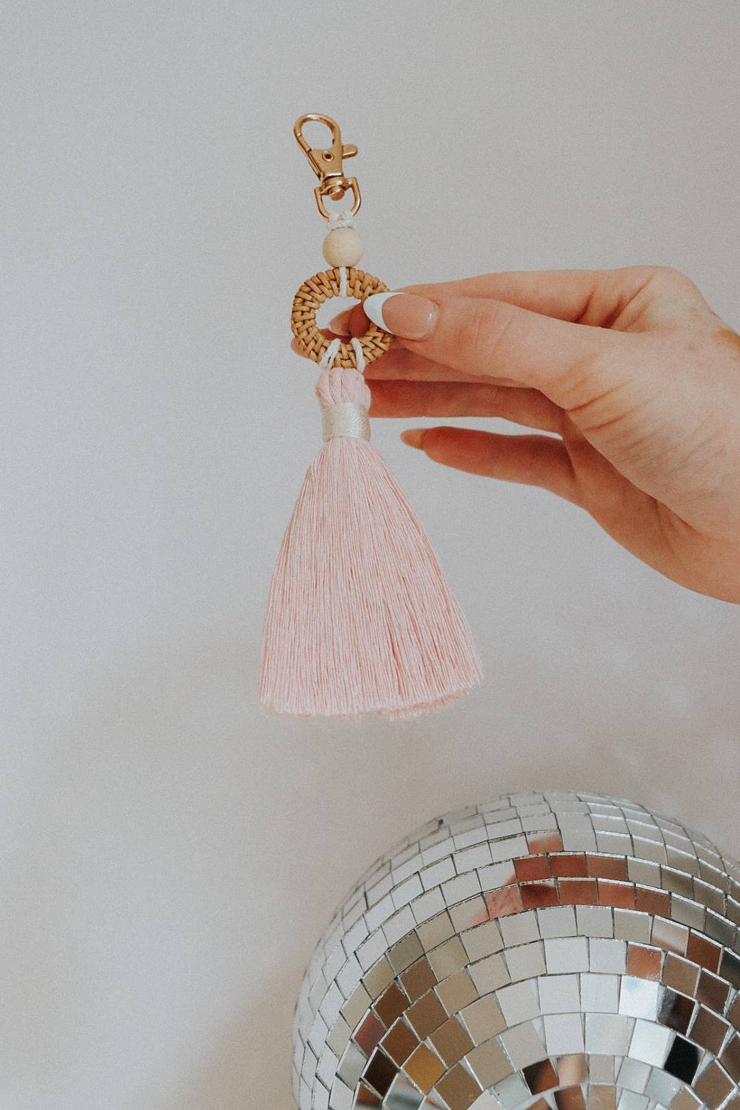 Rattan Essential Oil Keychain Diffuser - Tassel Keychain